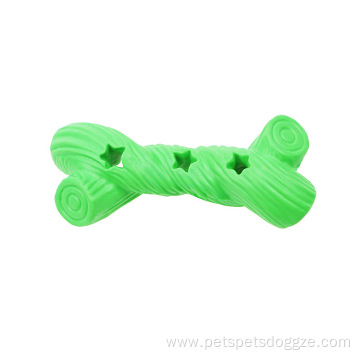 Rubber bone leaking food molar dog toy